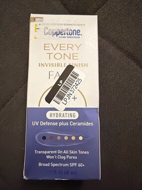 Coppertone Every Tone Invisible Finish Face Sunscreen SPF60+ Hydrating